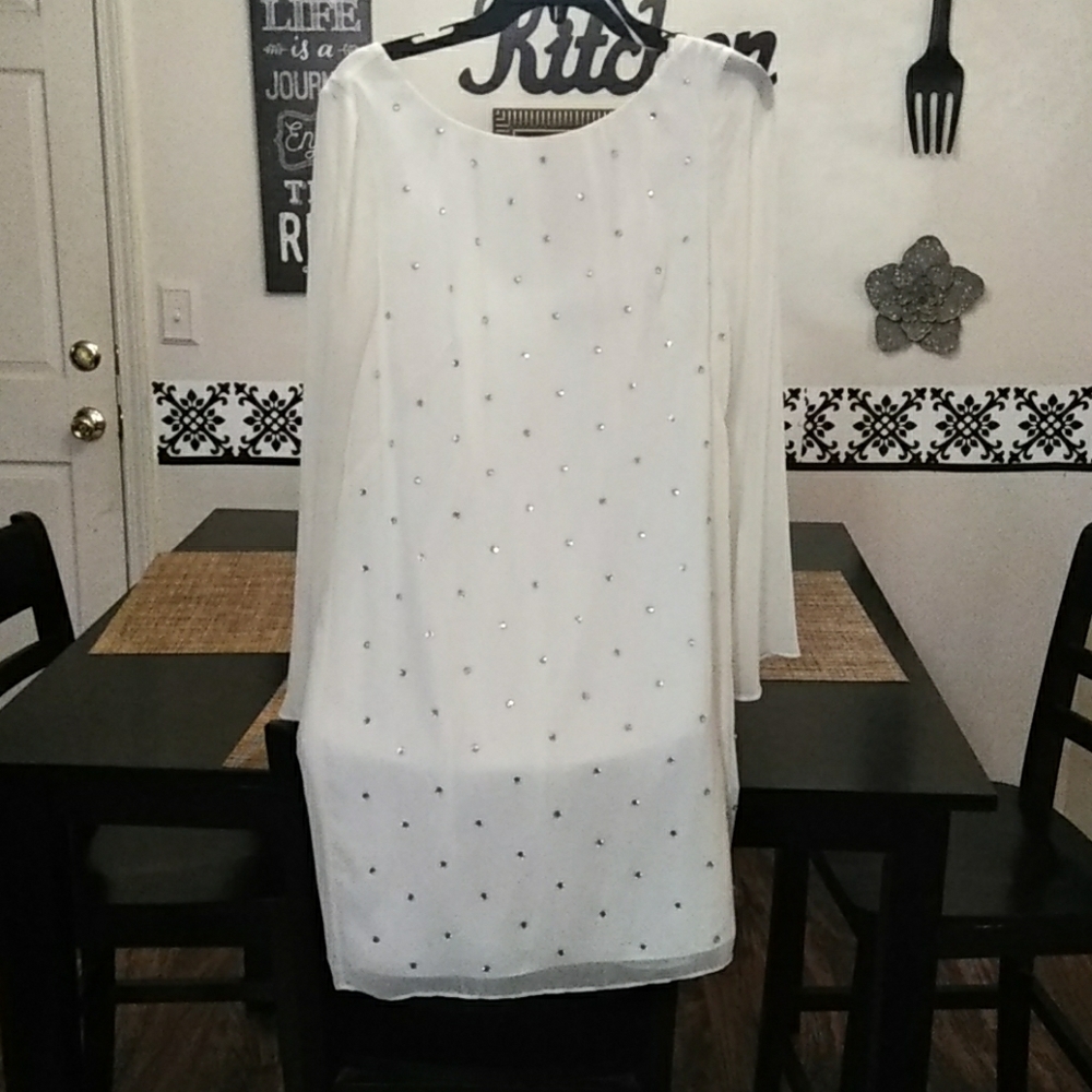 White beaded dress